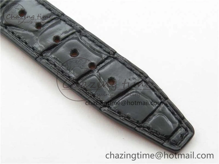 Portofino 37mm RG V7F 1:1 Best Edition Gray Dial Diamonds Bezel on Black Leather Strap A Minimalist 7089