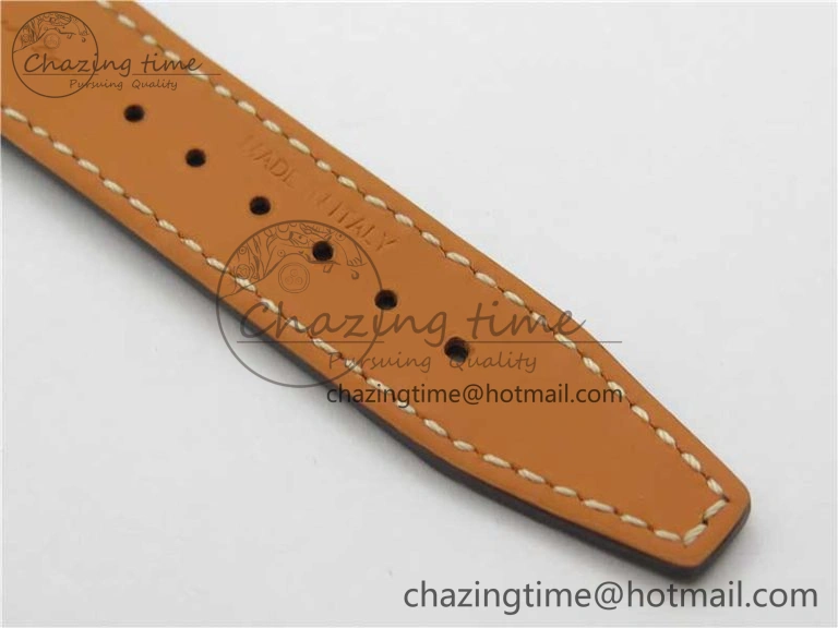 Portofino 37mm RG V7F 1:1 Best Edition Gray Dial Diamonds Bezel on Black Leather Strap A Minimalist 7089