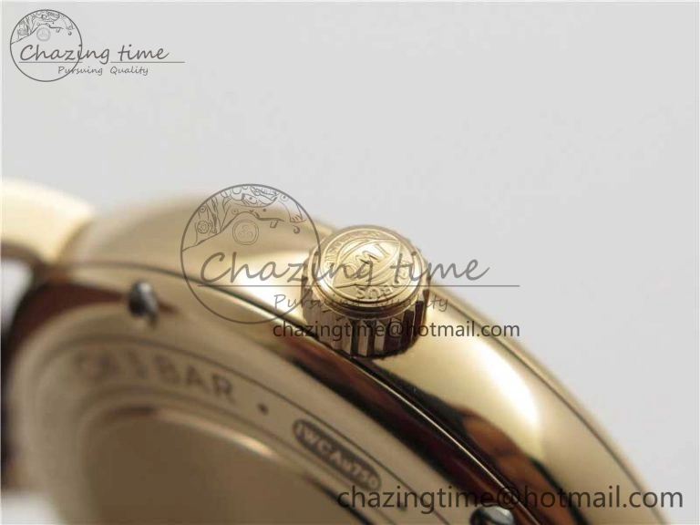 Compact Portofino 37mm RG V7F 1:1 Best Edition Gray Dial on Deep Brown Leather Strap A 7090