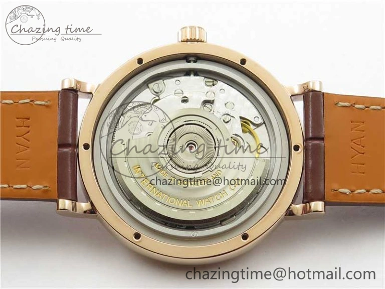 Compact Portofino 37mm RG V7F 1:1 Best Edition Gray Dial on Deep Brown Leather Strap A 7090