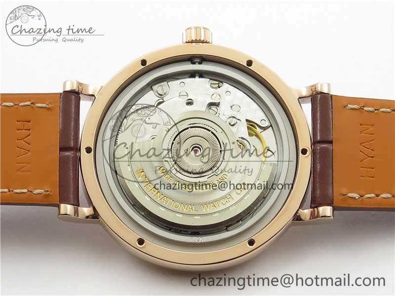 Compact Portofino 37mm RG V7F 1:1 Best Edition Gray Dial on Deep Brown Leather Strap A 7090