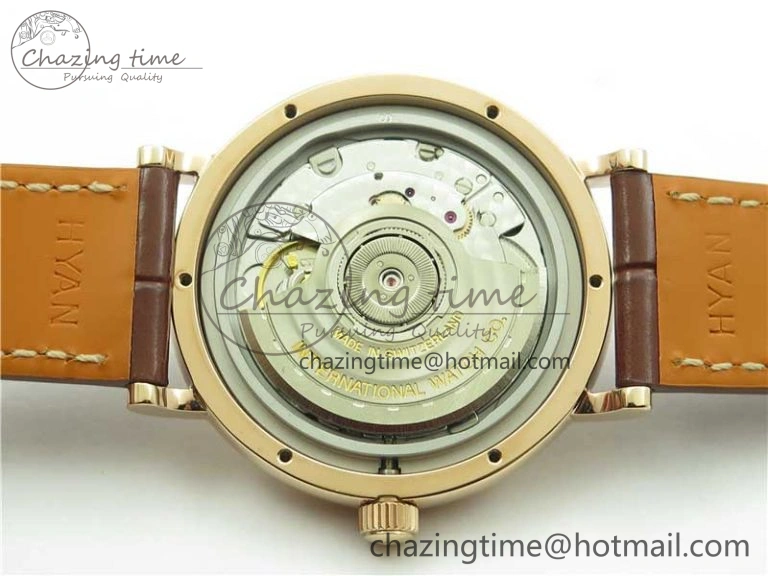 Compact Portofino 37mm RG V7F 1:1 Best Edition Gray Dial on Deep Brown Leather Strap A 7090