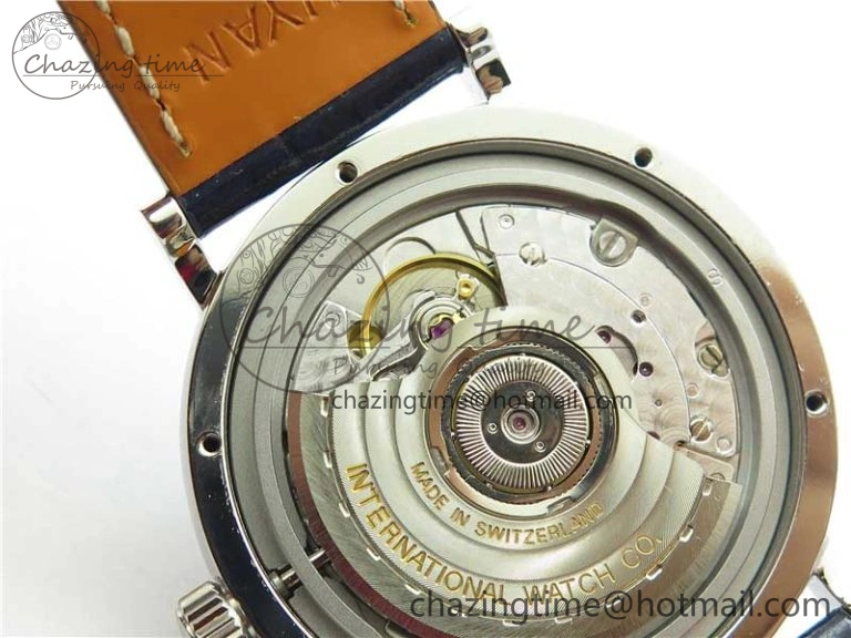 Soft Portofino 37mm SS V7F 1:1 Best Edition Blue Dial Diamonds Bezel on Blue Leather Strap A 10441