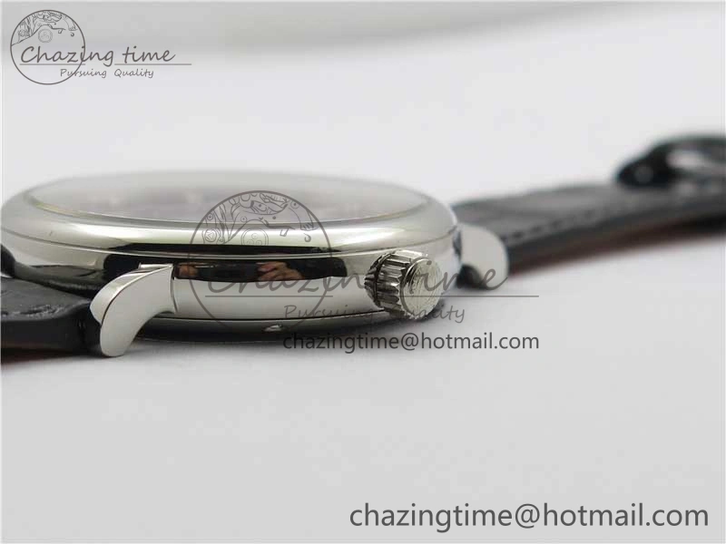 Soft Portofino 37mm SS V7F 1:1 Best Edition Gray Dial on Black Leather Strap A 7094