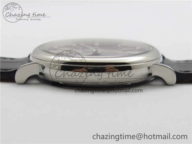 Soft Portofino 37mm SS V7F 1:1 Best Edition Gray Dial on Black Leather Strap A 7094