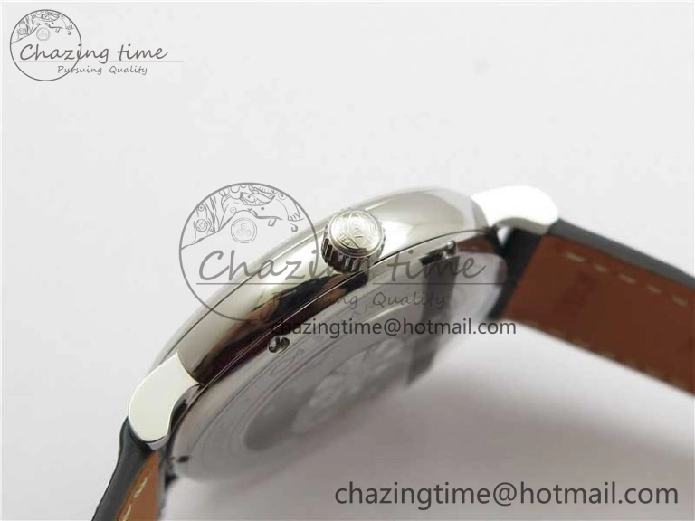 Soft Portofino 37mm SS V7F 1:1 Best Edition Gray Dial on Black Leather Strap A 7094