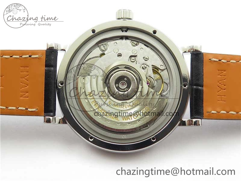 Soft Portofino 37mm SS V7F 1:1 Best Edition Gray Dial on Black Leather Strap A 7094