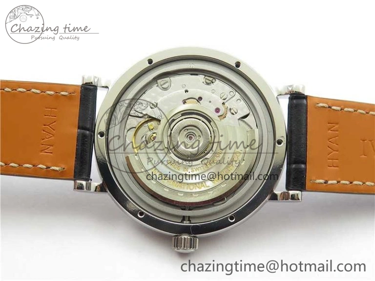 Soft Portofino 37mm SS V7F 1:1 Best Edition Gray Dial on Black Leather Strap A 7094