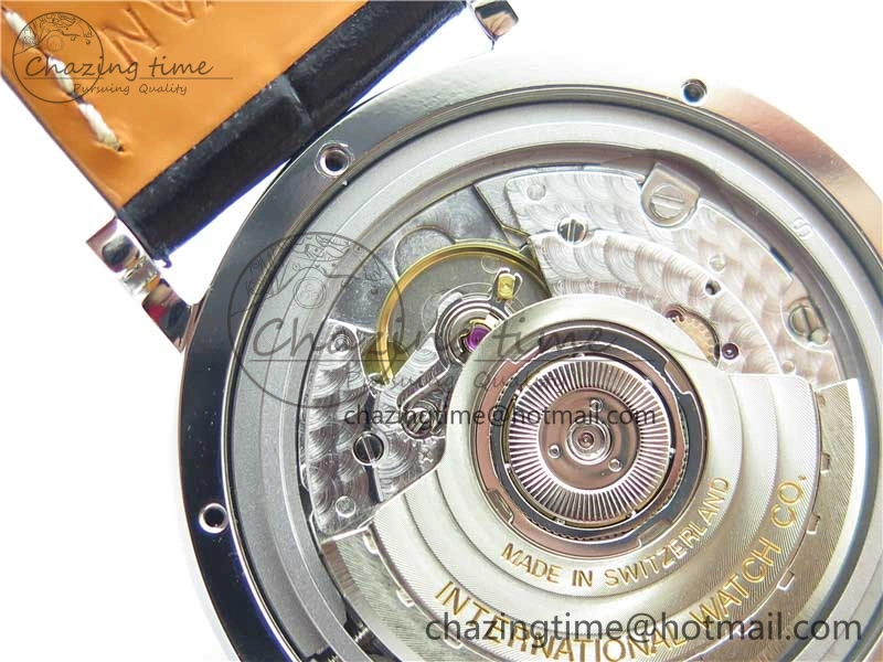 Soft Portofino 37mm SS V7F 1:1 Best Edition Gray Dial on Black Leather Strap A 7094