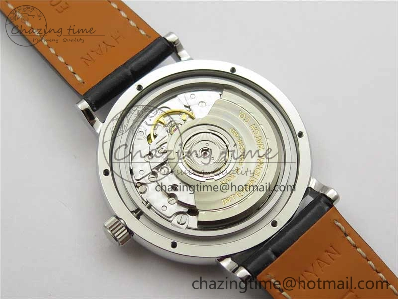Soft Portofino 37mm SS V7F 1:1 Best Edition Gray Dial on Black Leather Strap A 7094