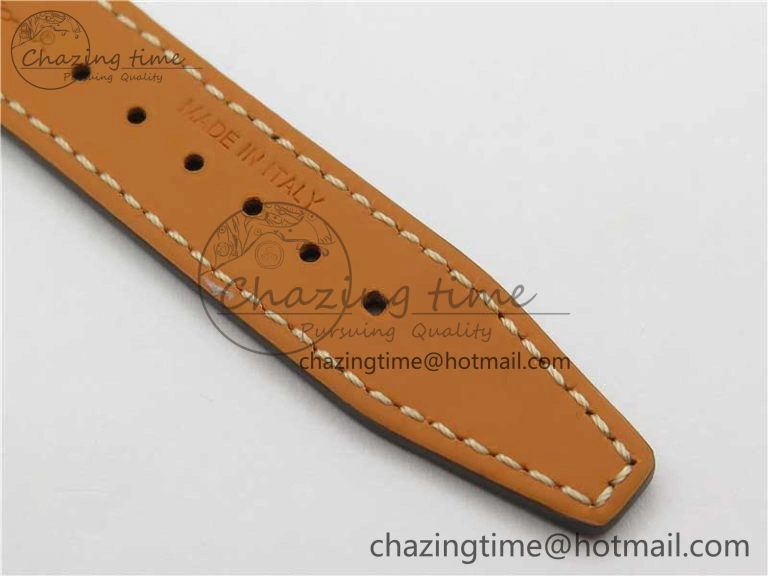 Soft Portofino 37mm SS V7F 1:1 Best Edition Gray Dial on Black Leather Strap A 7094
