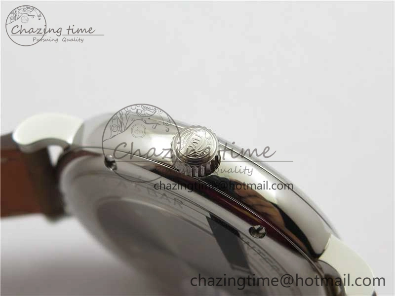 Reliable Portofino 37mm SS V7F 1:1 Best Edition White Dial on Light Brown Leather Strap A 10440