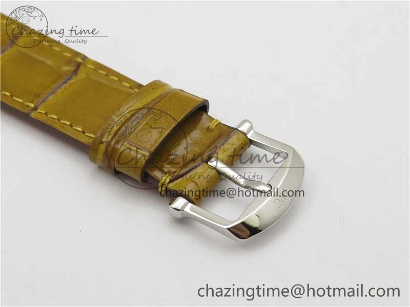 Reliable Portofino 37mm SS V7F 1:1 Best Edition White Dial on Light Brown Leather Strap A 10440