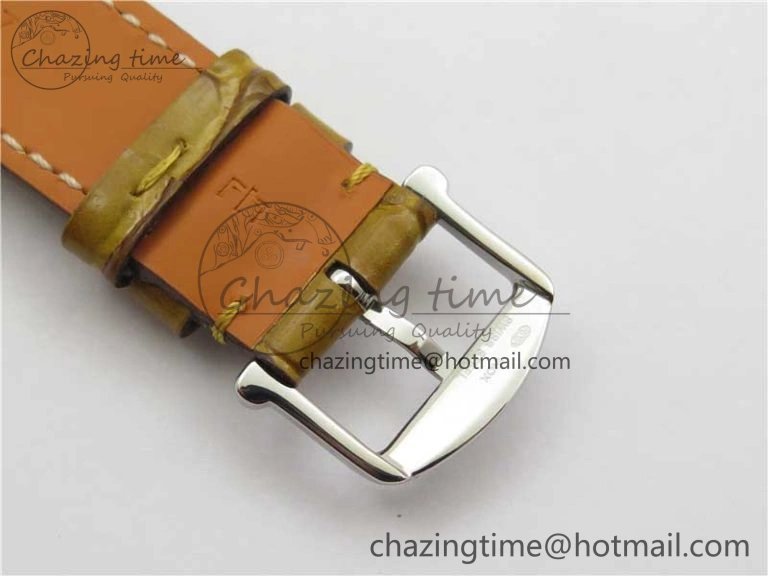 Reliable Portofino 37mm SS V7F 1:1 Best Edition White Dial on Light Brown Leather Strap A 10440