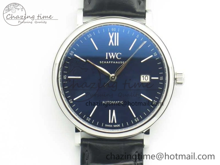 Unisex Portofino Automatic Edition “150 Years” MKF Blue Dial on Black Leather Strap MIYOTA 7187