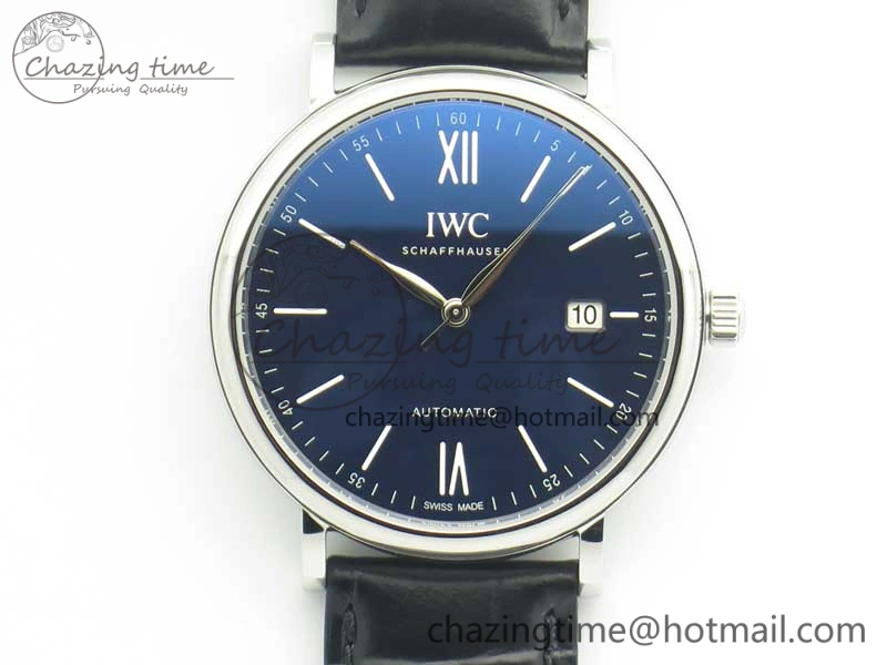 Unisex Portofino Automatic Edition “150 Years” MKF Blue Dial on Black Leather Strap MIYOTA 7187