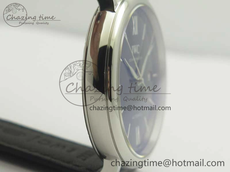 Unisex Portofino Automatic Edition “150 Years” MKF Blue Dial on Black Leather Strap MIYOTA 7187