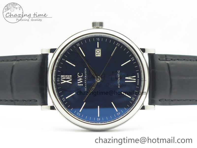Unisex Portofino Automatic Edition “150 Years” MKF Blue Dial on Black Leather Strap MIYOTA 7187