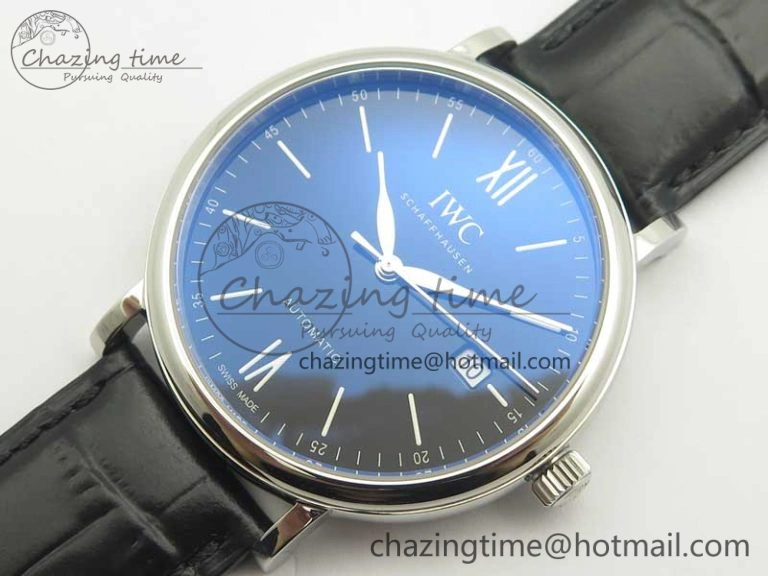 Unisex Portofino Automatic Edition “150 Years” MKF Blue Dial on Black Leather Strap MIYOTA 7187