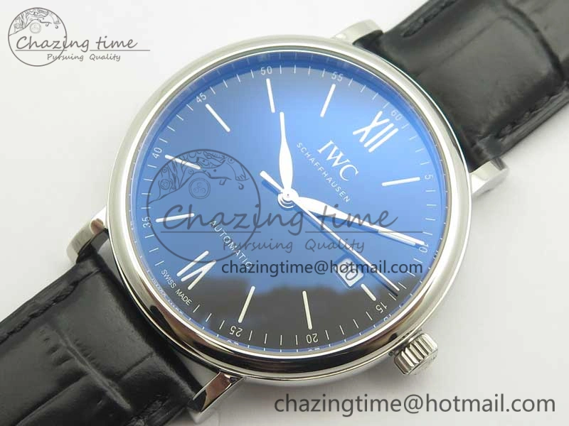 Unisex Portofino Automatic Edition “150 Years” MKF Blue Dial on Black Leather Strap MIYOTA 7187