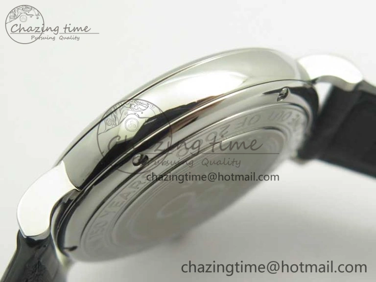 TravelReady Portofino Automatic Edition “150 Years” MKF White Dial on Black Leather Strap MIYOTA 7188