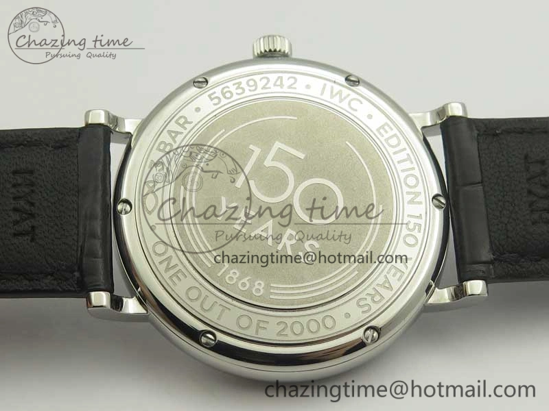 TravelReady Portofino Automatic Edition “150 Years” MKF White Dial on Black Leather Strap MIYOTA 7188