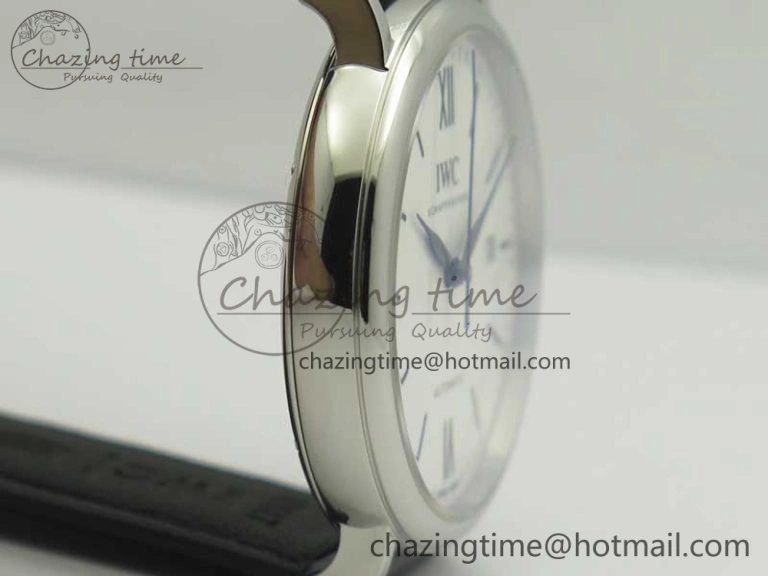 TravelReady Portofino Automatic Edition “150 Years” MKF White Dial on Black Leather Strap MIYOTA 7188