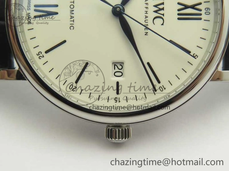 TravelReady Portofino Automatic Edition “150 Years” MKF White Dial on Black Leather Strap MIYOTA 7188