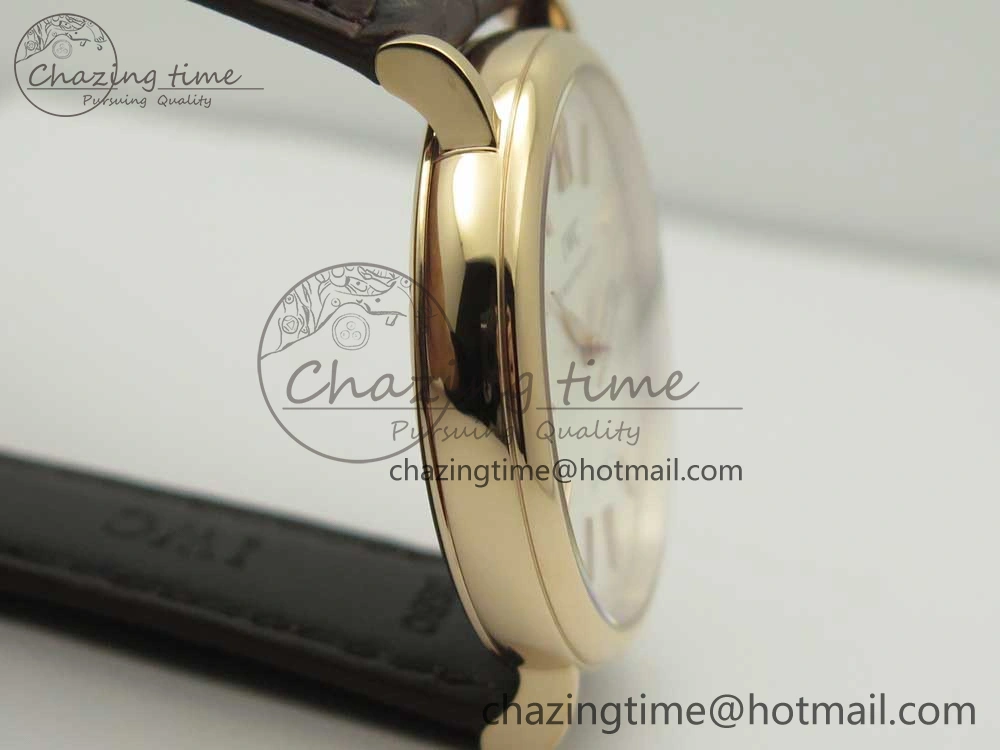 Portofino Automatic RG FKF 1:1 Best Edition White Dial on Brown Leather Strap A Attractive 7140