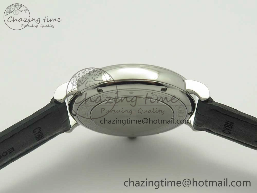 Portofino Automatic SS AF 1:1 Best Edition Black Dial on Black Croco Leather Strap A WeatherProof 7179