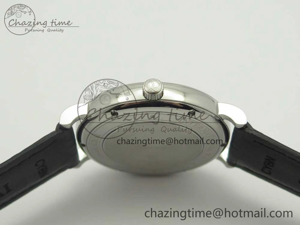 Portofino Automatic SS AF 1:1 Best Edition Black Dial on Black Croco Leather Strap A WeatherProof 7179