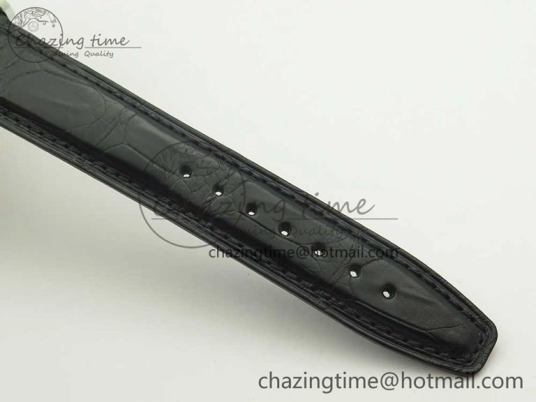 Portofino Automatic SS AF 1:1 Best Edition Black Dial on Black Croco Leather Strap A WeatherProof 7179