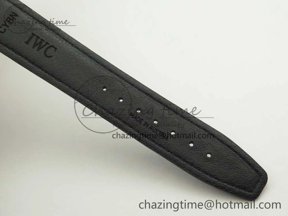 Portofino Automatic SS AF 1:1 Best Edition Black Dial on Black Croco Leather Strap A WeatherProof 7179