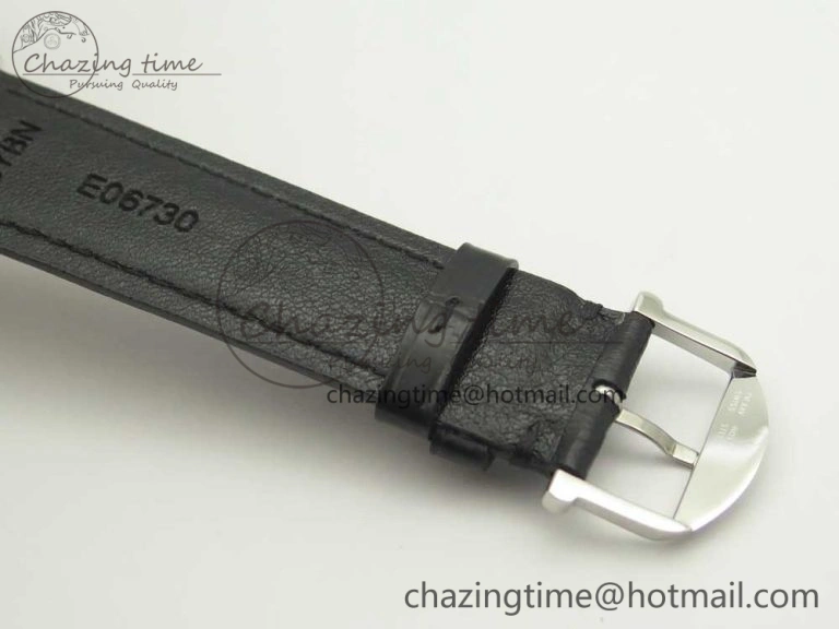 Portofino Automatic SS AF 1:1 Best Edition Black Dial on Black Croco Leather Strap A WeatherProof 7179