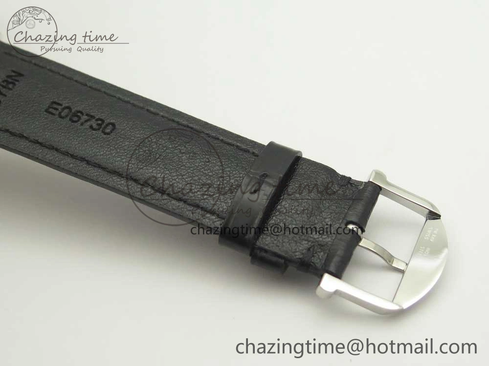 Portofino Automatic SS AF 1:1 Best Edition Black Dial on Black Croco Leather Strap A WeatherProof 7179
