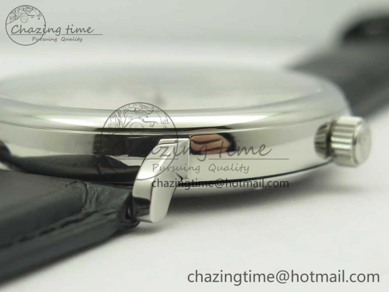 ZeroBulk Portofino Automatic SS AF 1:1 Best Edition White Dial on Black Croco Leather Strap A 7184