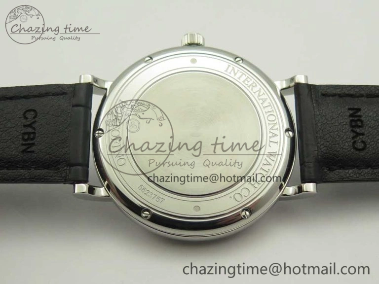 ZeroBulk Portofino Automatic SS AF 1:1 Best Edition White Dial on Black Croco Leather Strap A 7184