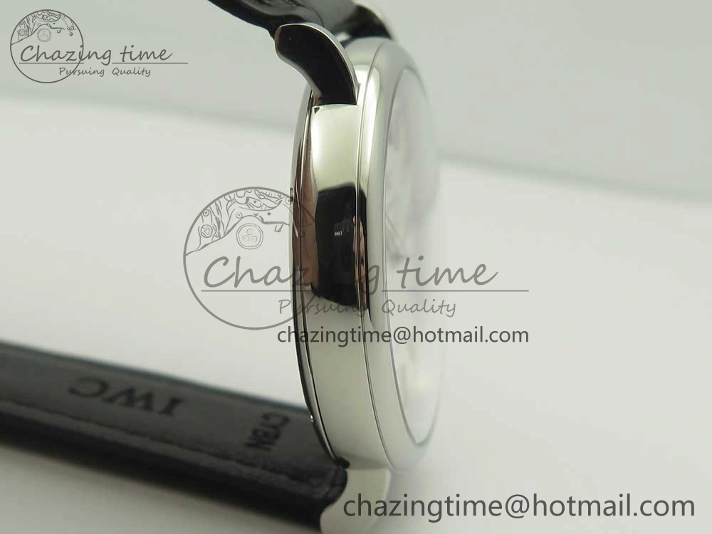 ZeroBulk Portofino Automatic SS AF 1:1 Best Edition White Dial on Black Croco Leather Strap A 7184
