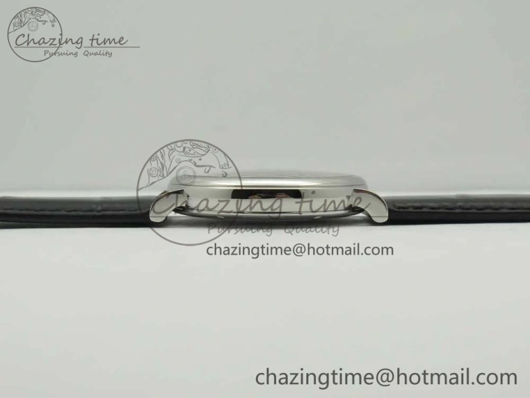 Lightweight Portofino Automatic SS FKF 1:1 Best Edition Black Dial on Black Leather Strap A 7136