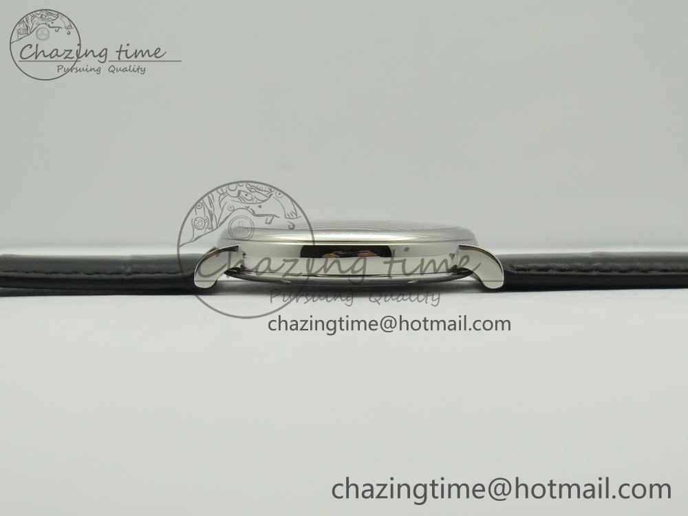 Lightweight Portofino Automatic SS FKF 1:1 Best Edition Black Dial on Black Leather Strap A 7136