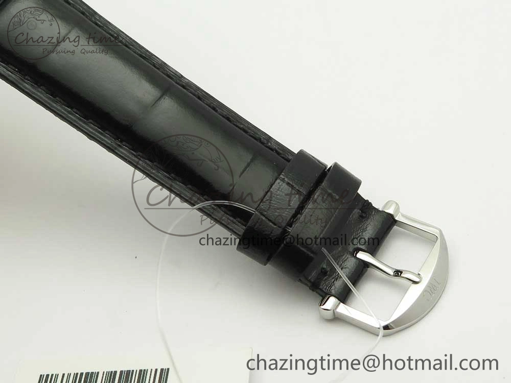 Lightweight Portofino Automatic SS FKF 1:1 Best Edition Black Dial on Black Leather Strap A 7136