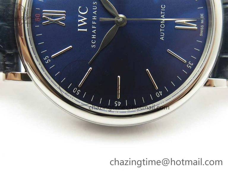 Portofino Automatic SS FKF 1:1 Best Edition Blue Dial on Blue Leather Strap A Resilient 7133