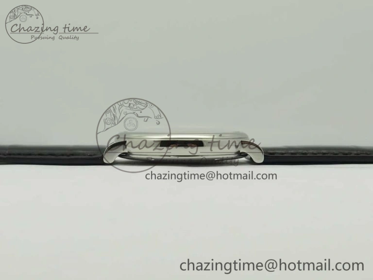 Portofino Automatic SS FKF 1:1 Best Edition White Dial RG Markers on Black Leather Strap A HighQuality 7141