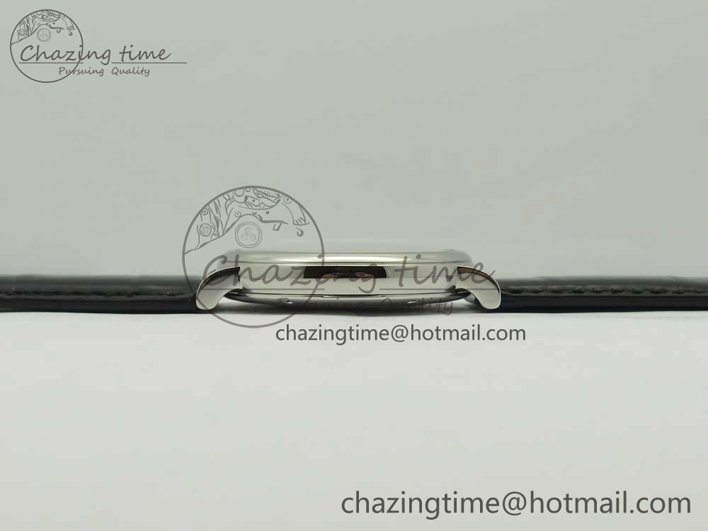Portofino Automatic SS FKF 1:1 Best Edition White Dial RG Markers on Black Leather Strap A HighQuality 7141