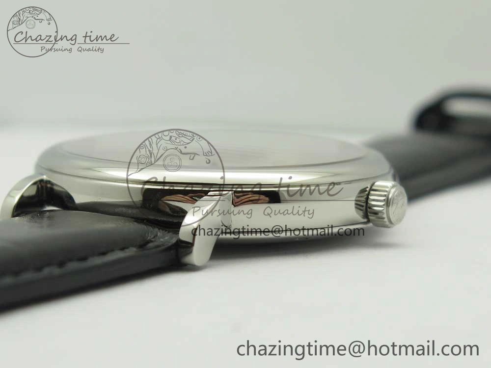 Portofino Automatic SS FKF 1:1 Best Edition White Dial SS Markers on Black Leather Strap A Lightweight 7138