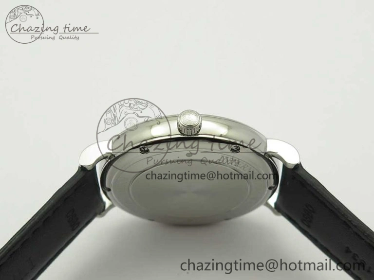 Portofino Automatic SS FKF 1:1 Best Edition White Dial SS Markers on Black Leather Strap A Lightweight 7138