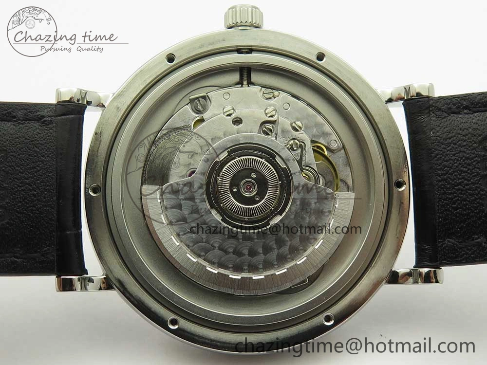 Portofino Automatic SS FKF 1:1 Best Edition White Dial SS Markers on Black Leather Strap A Lightweight 7138