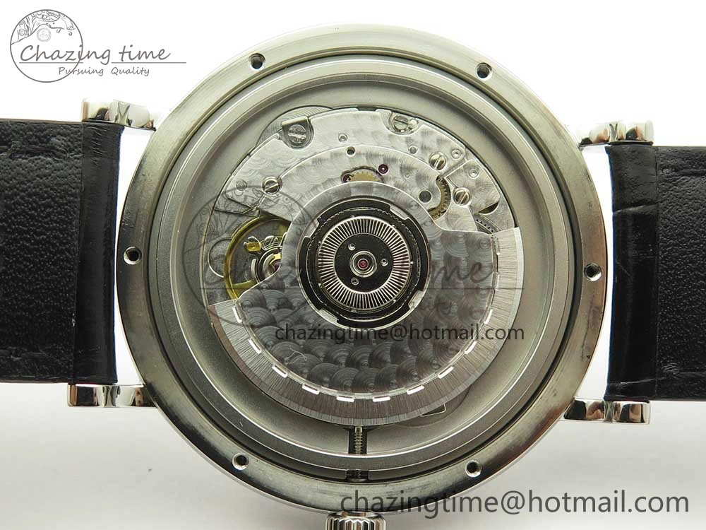 Portofino Automatic SS FKF 1:1 Best Edition White Dial SS Markers on Black Leather Strap A Lightweight 7138