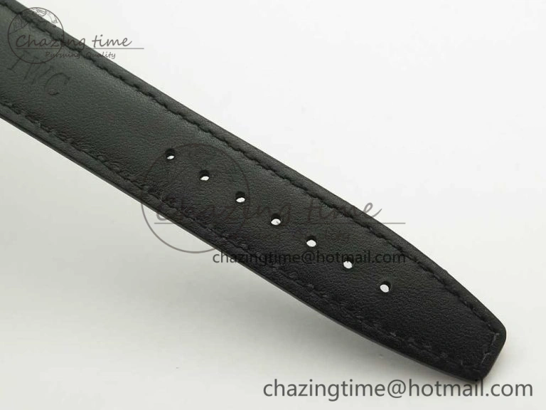Portofino Automatic SS FKF 1:1 Best Edition White Dial SS Markers on Black Leather Strap A Lightweight 7138
