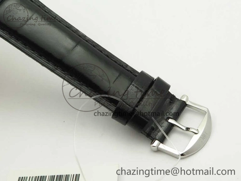 Portofino Automatic SS FKF 1:1 Best Edition White Dial SS Markers on Black Leather Strap A Lightweight 7138